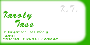 karoly tass business card
